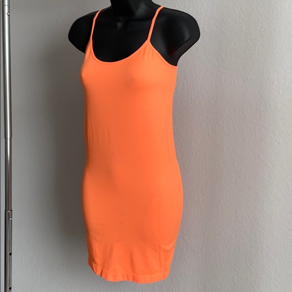 Neon Orange Bodycon - Picture 2 of 3